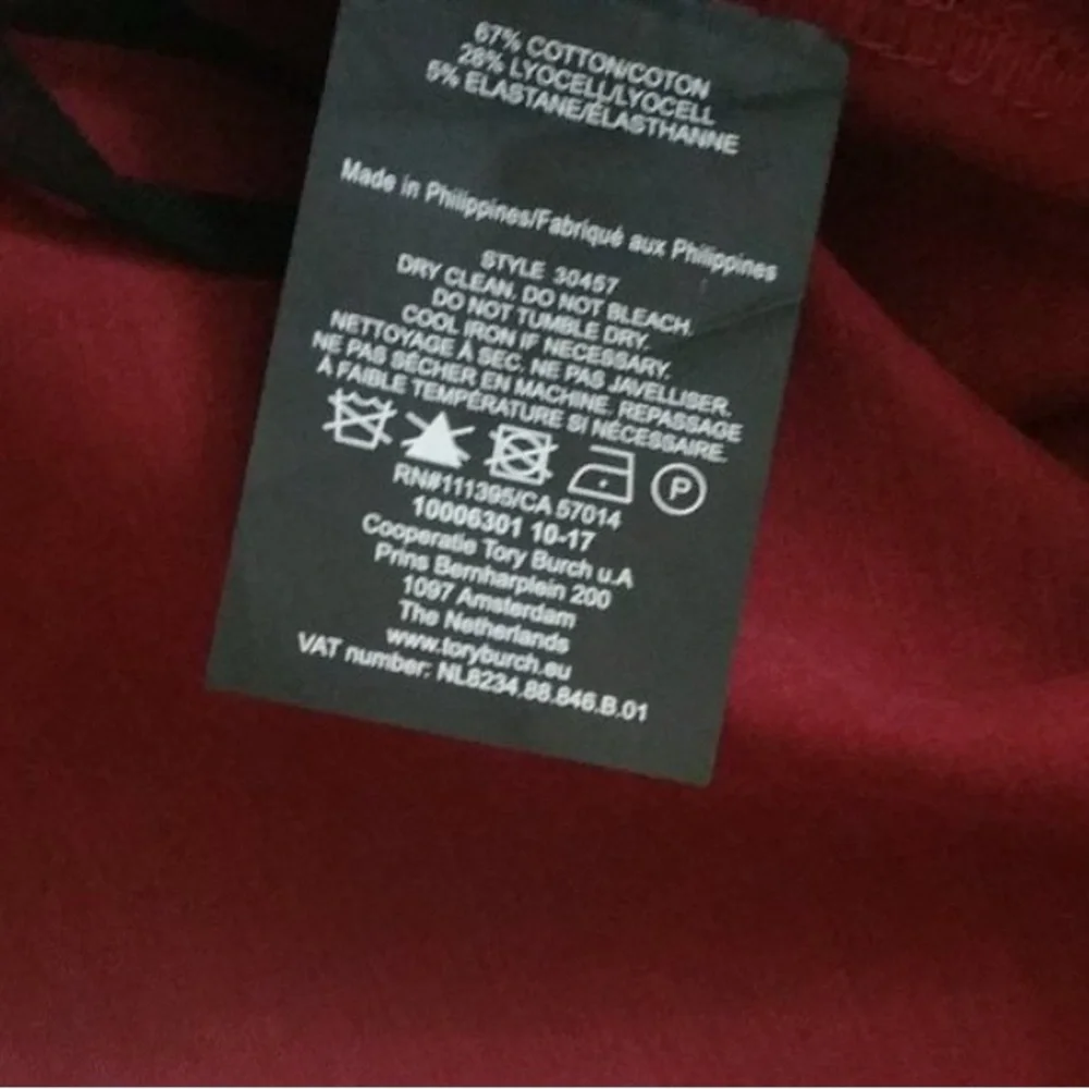 Tory Burch Vanner Ponte Seamed Pants Red - Picture 4 of 4